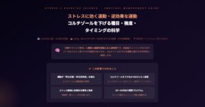 ストレスに効く運動・逆効果な運動
