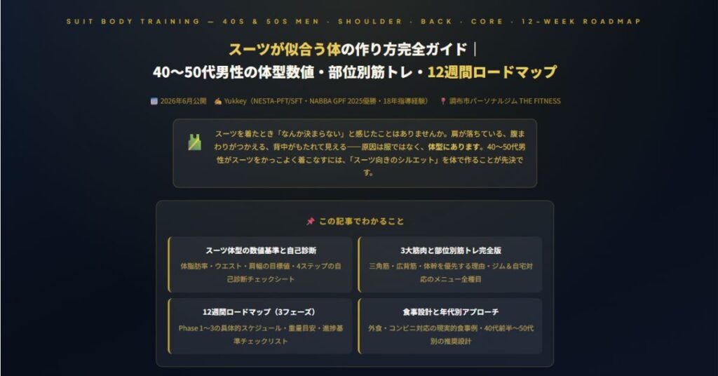 スーツが似合う体の作り方