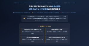 夜中に目が覚める40代が太る本当の理由