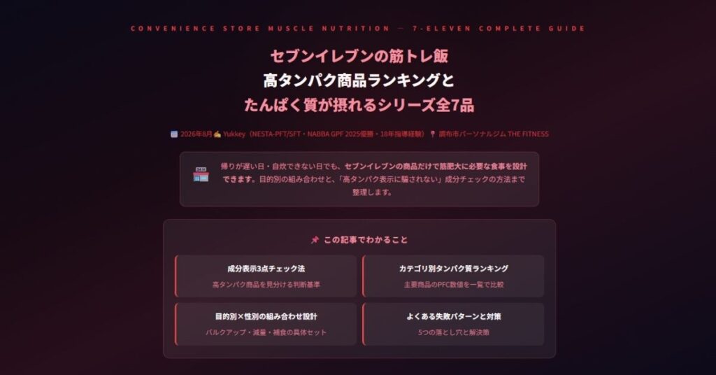 セブンイレブンの筋トレ飯