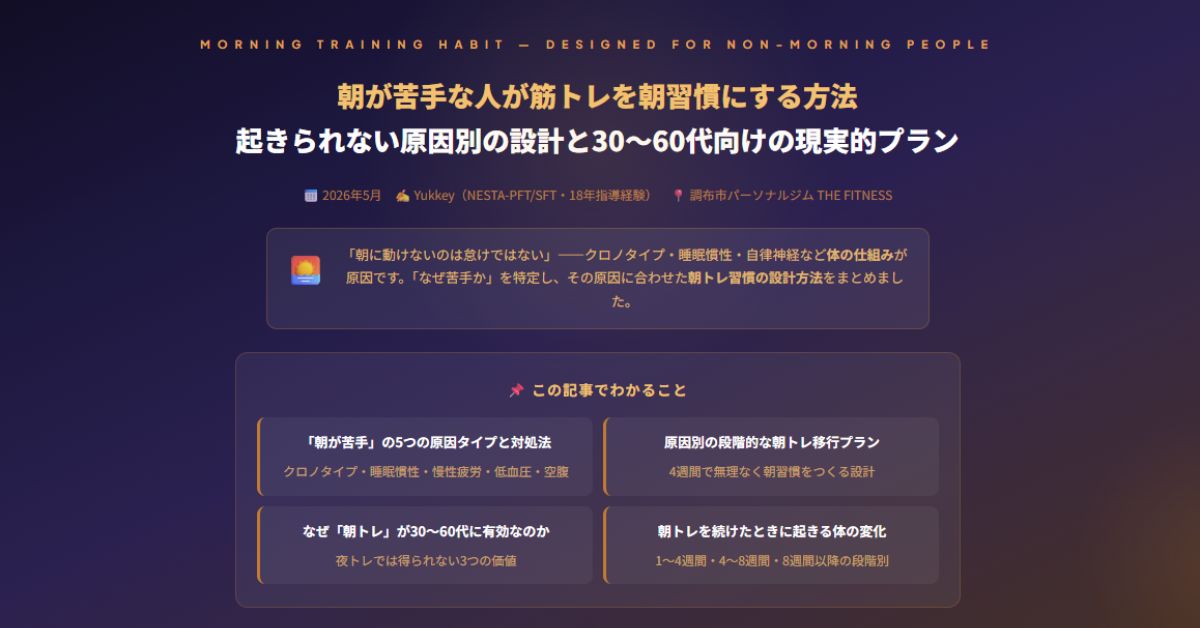 朝が苦手な人が筋トレを朝習慣