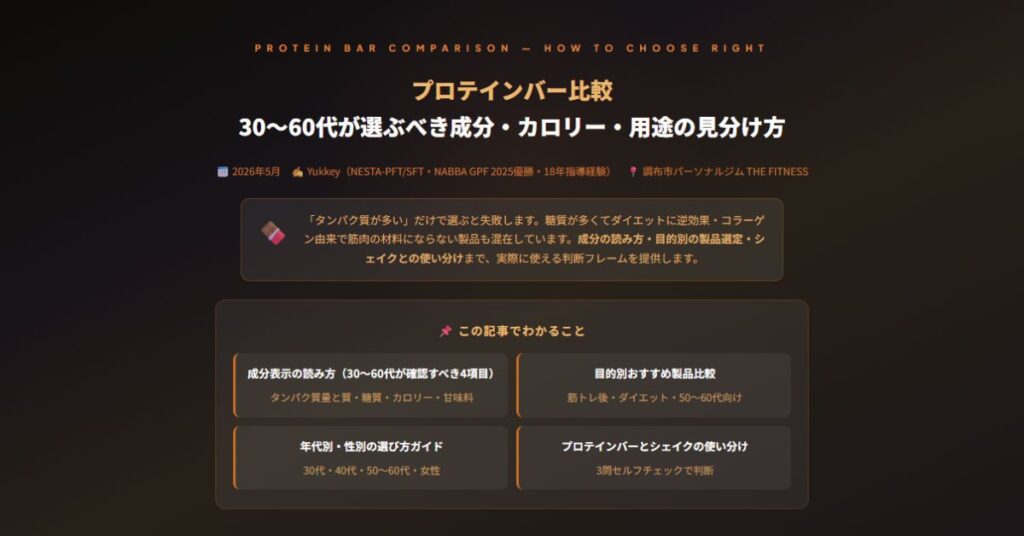 プロテインバー比較