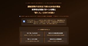 運動習慣が3日坊主