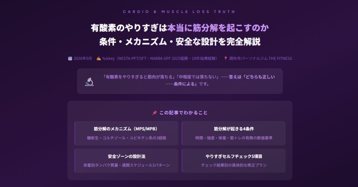 酸素のやりすぎは本当に筋分解