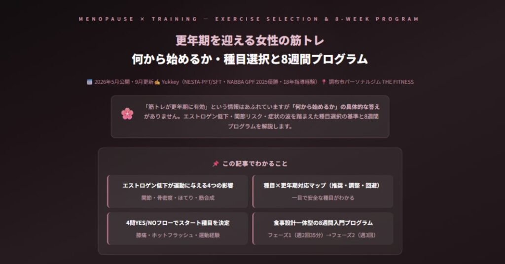 更年期の筋トレは何から始めるか