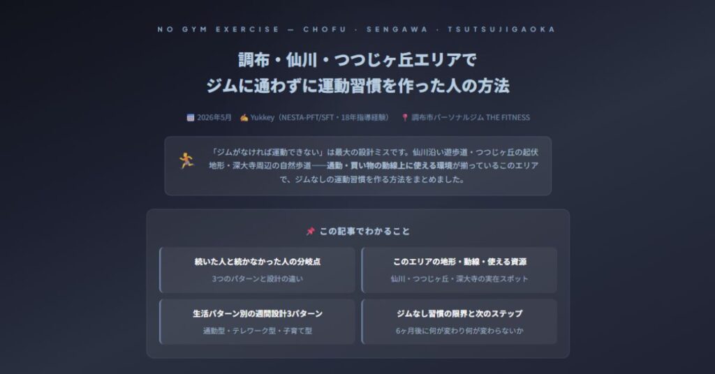 調布・三鷹・府中でパーソナルジム