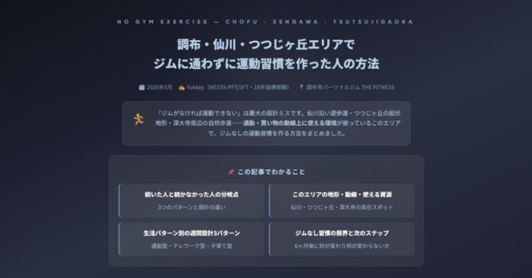 調布・三鷹・府中でパーソナルジム