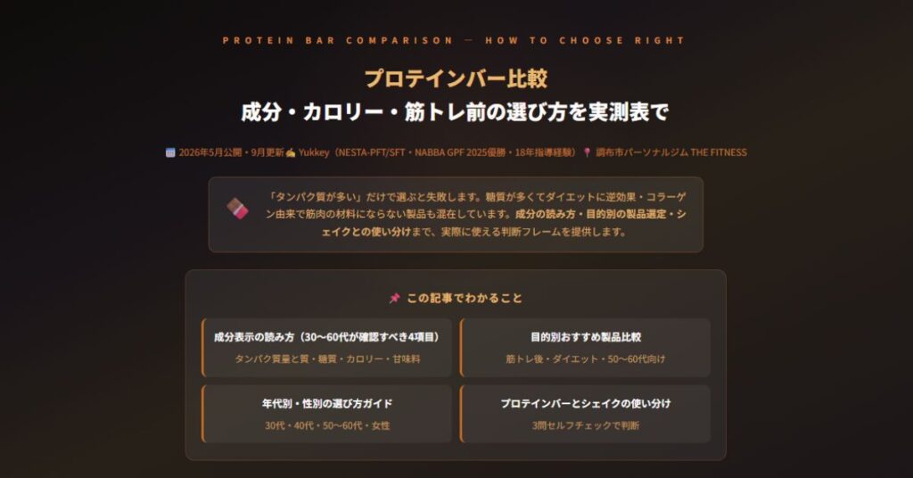 プロテインバー比較