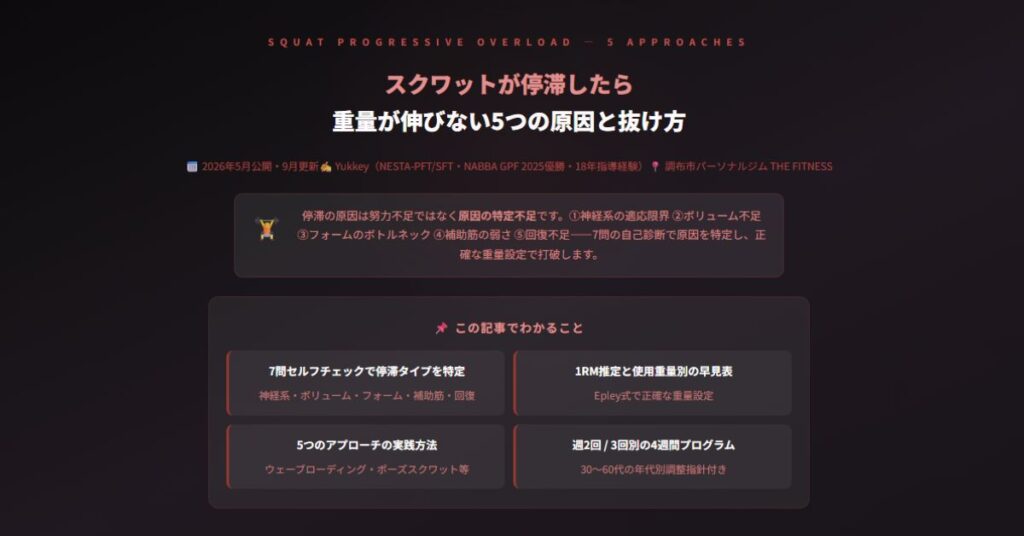 スクワットが停滞したら