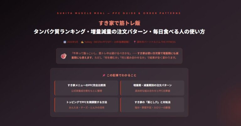 すき家で筋トレ飯