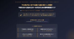 やる気がない日でも動ける最小筋トレ