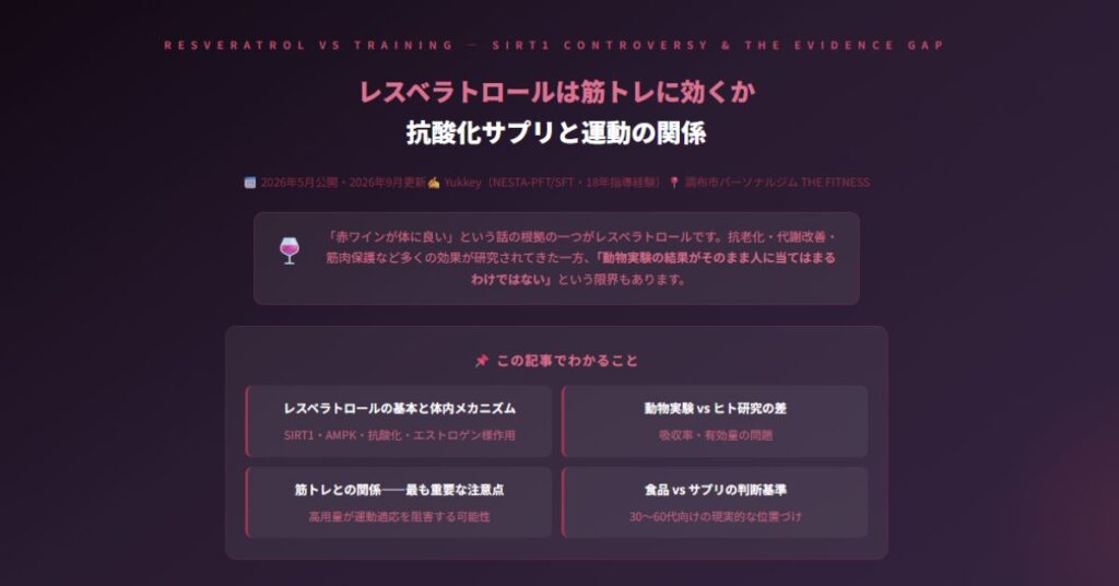 レスベラトロールは筋トレに効くか