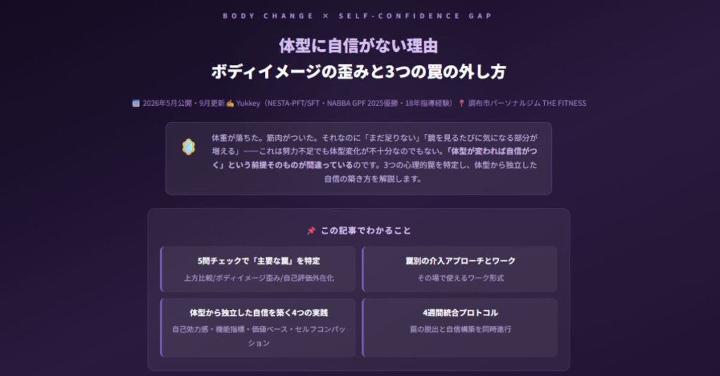 体型に自信がない理由