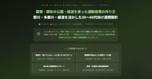 国領・調布の公園・緑道を使った運動習慣