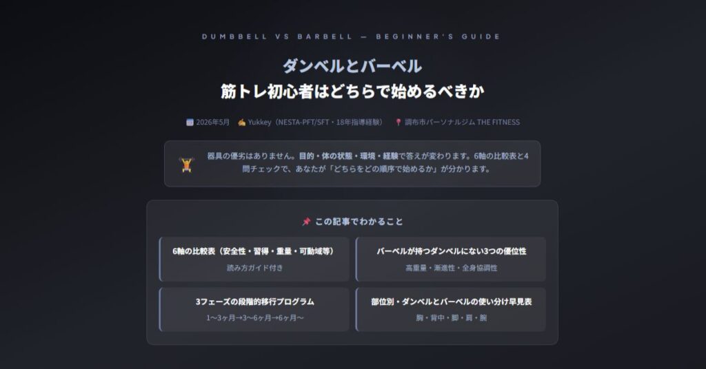 ダンベルとバーベル
