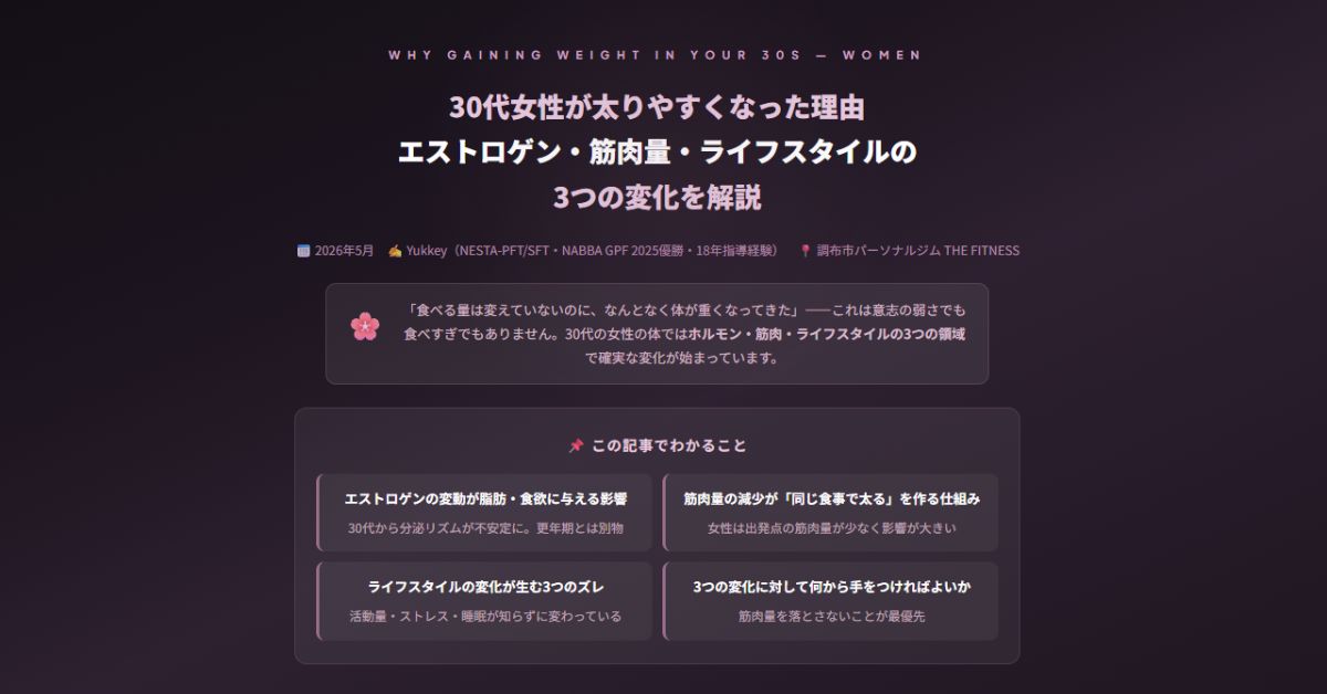 30代女性が太りやすくなった理由