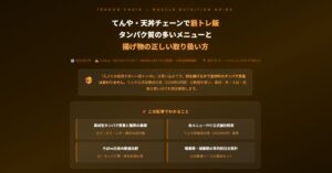 てんや・天丼チェーンで筋トレ飯