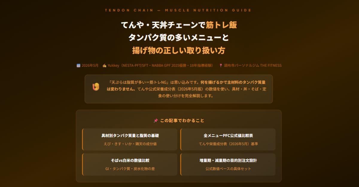 てんや・天丼チェーンで筋トレ飯