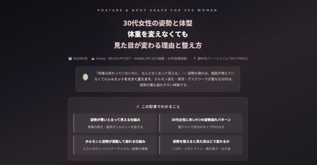 30代女性の姿勢と体型