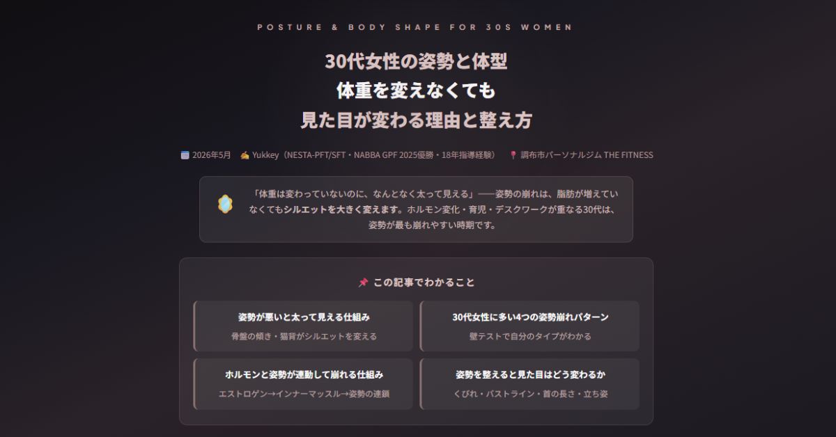 30代女性の姿勢と体型