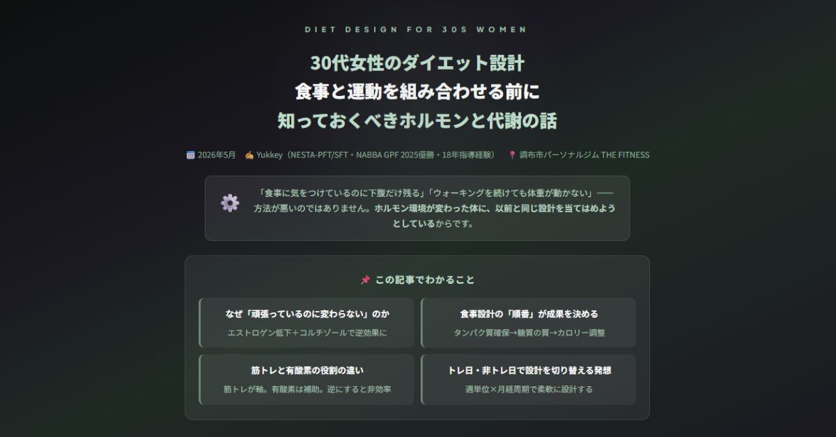 30代女性のダイエット設計