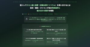 筋トレでクエン酸と重曹（炭酸水素ナトリウム）を使い分け