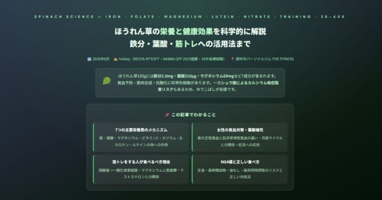 ほうれん草の栄養と健康効果