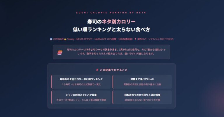 寿司のネタ別カロリー
