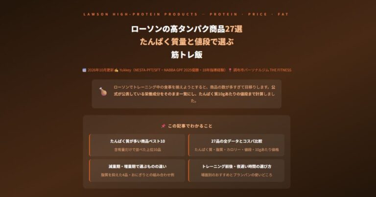 ローソンの高タンパク商品27選