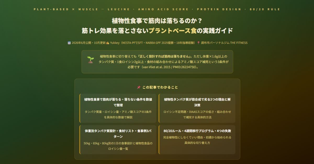 植物性食事で筋肉は落ちるのか？