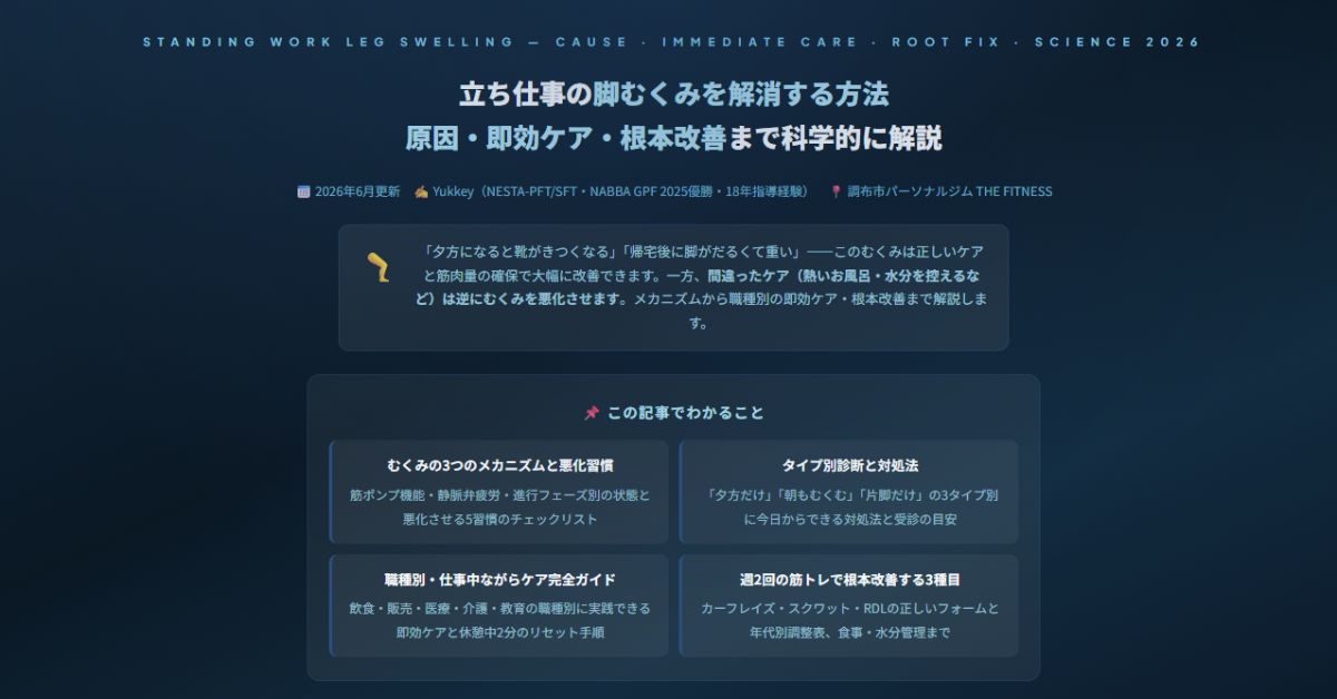 立ち仕事の脚むくみ