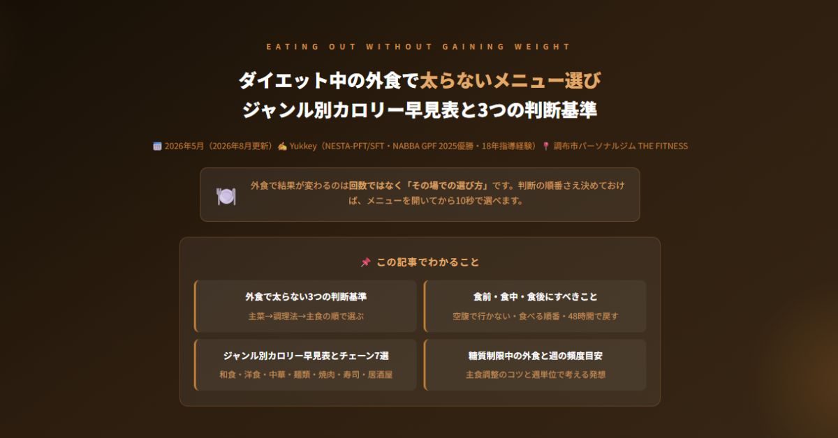 ダイエット中の外食で太らないメニュー選び