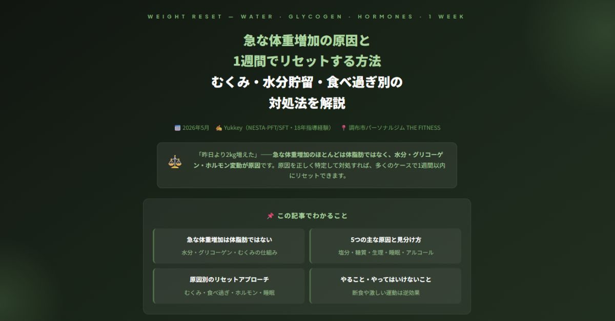 急な体重増加の原因