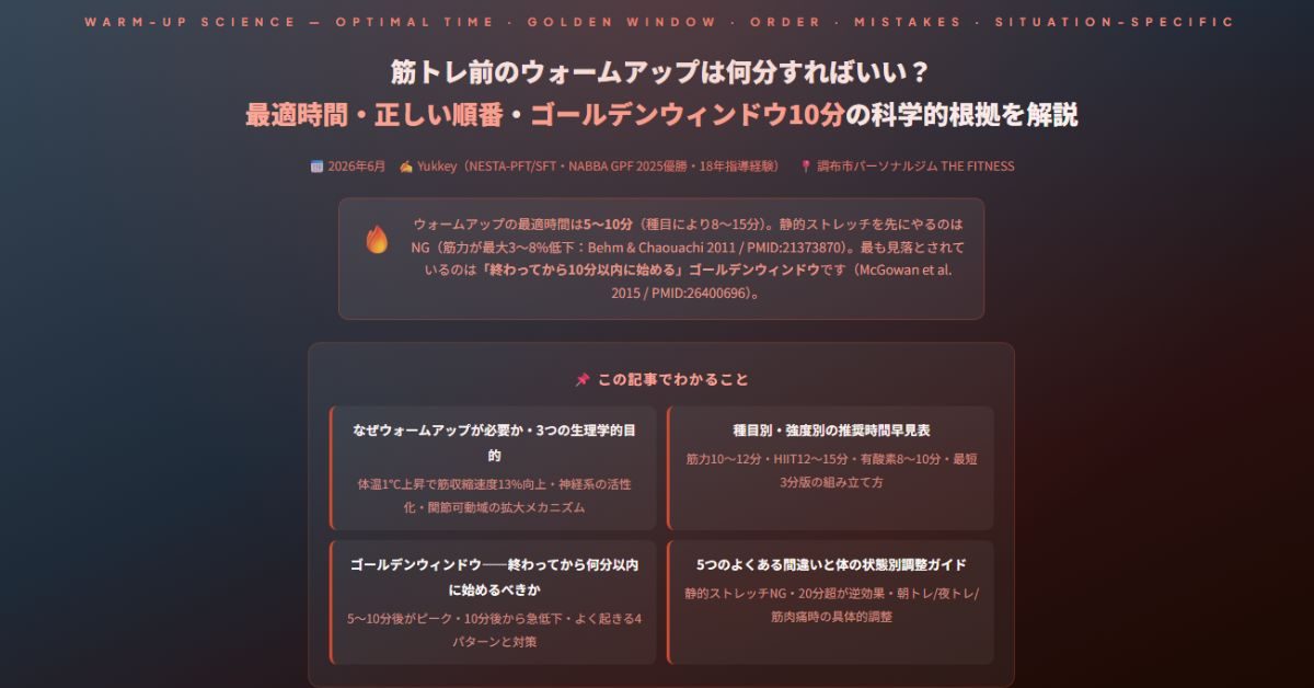 筋トレ前のウォームアップ