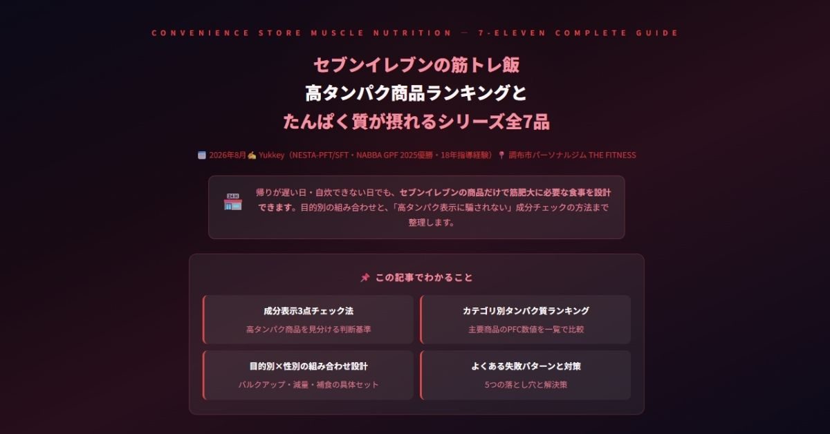 セブンイレブンの筋トレ飯