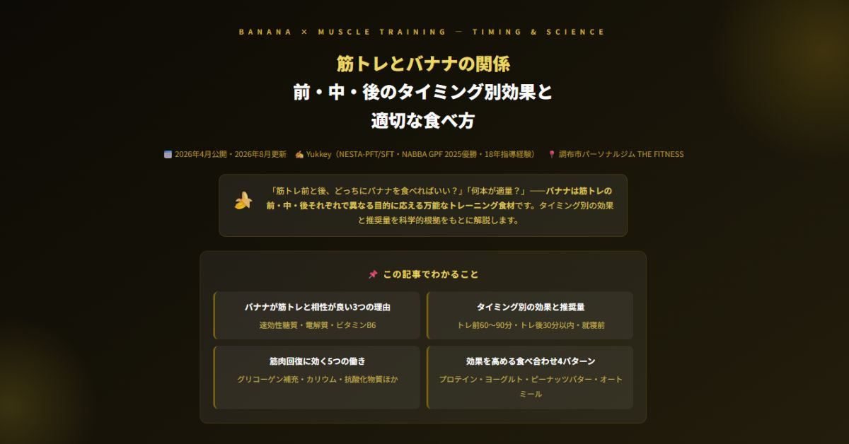 筋トレとバナナの関係
