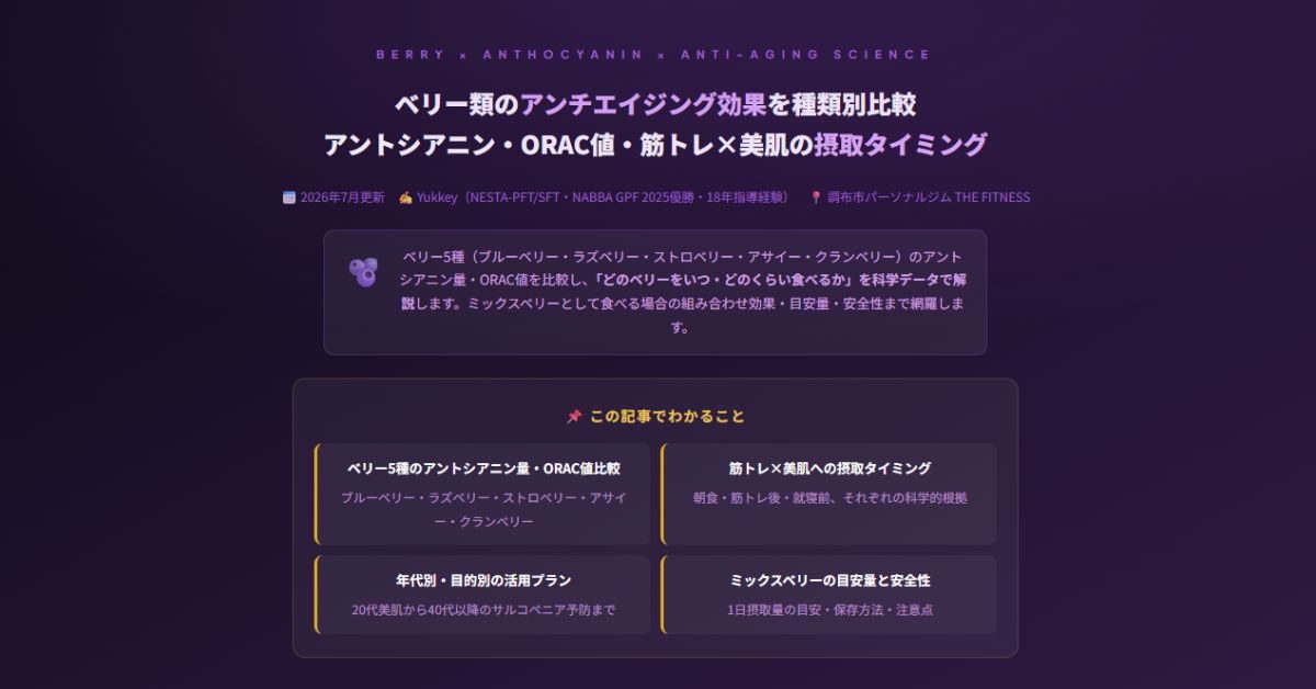 ベリー類のアンチエイジング効果