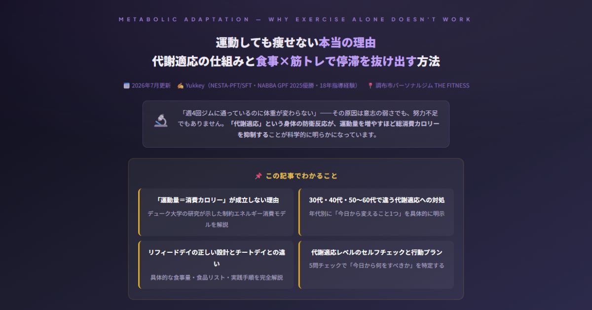運動しても痩せない本当の理由