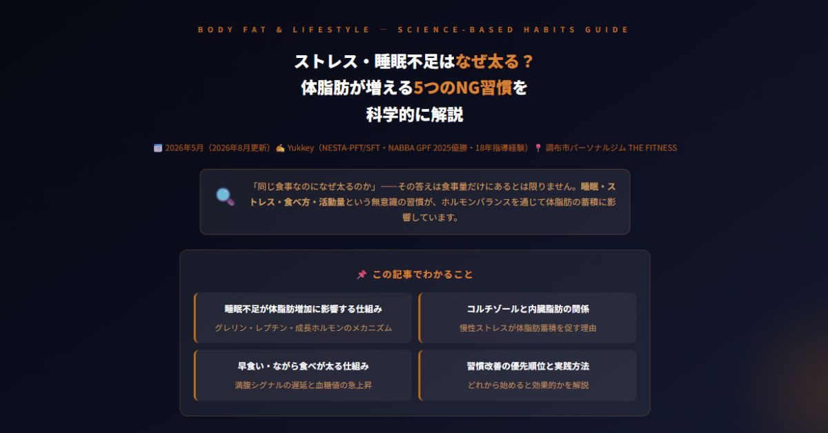 ストレス・睡眠不足はなぜ太る