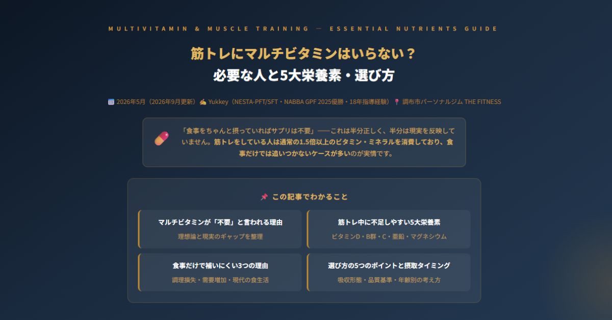 筋トレにマルチビタミン