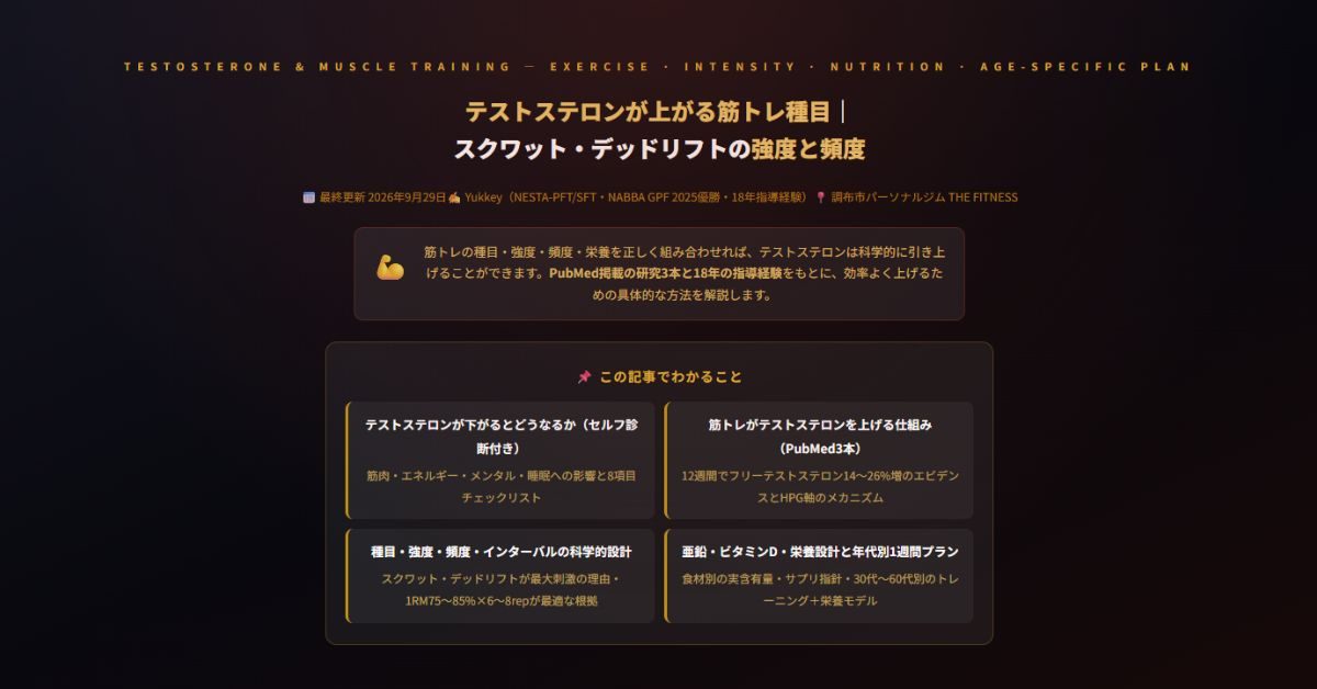 テストステロンが上がる筋トレ種目