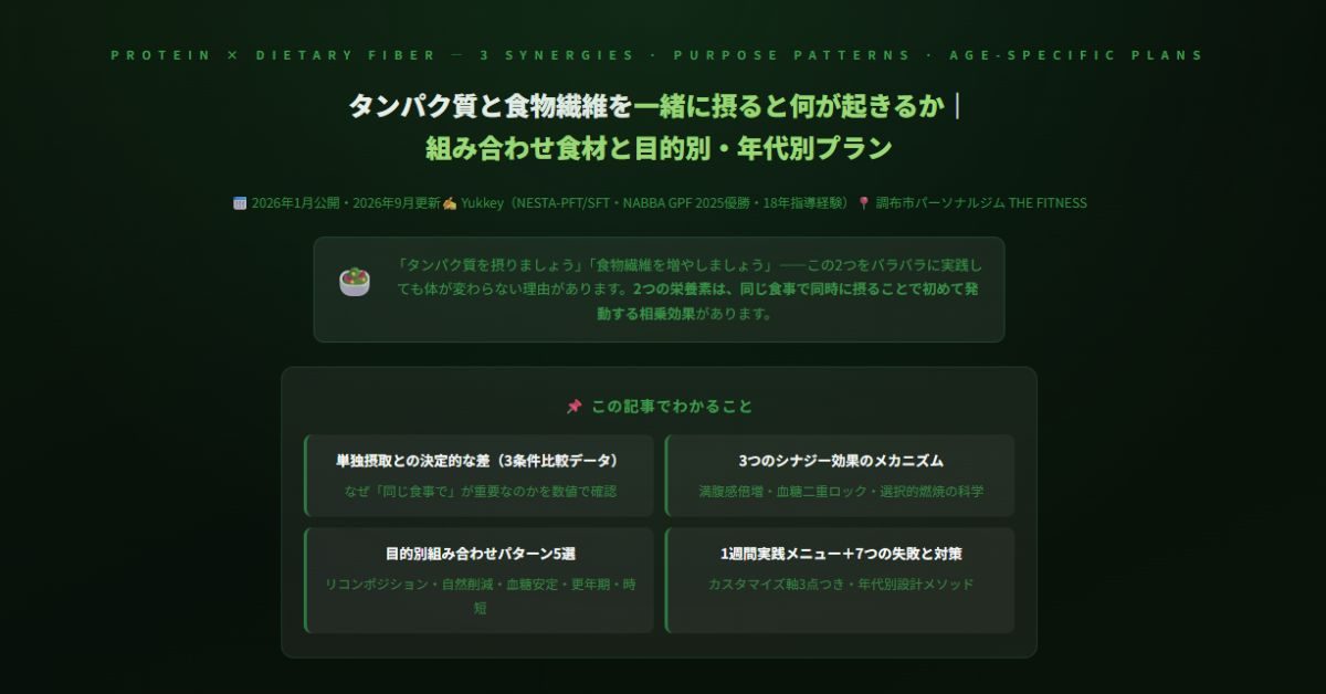 タンパク質と食物繊維を一緒に摂ると何が起きるか