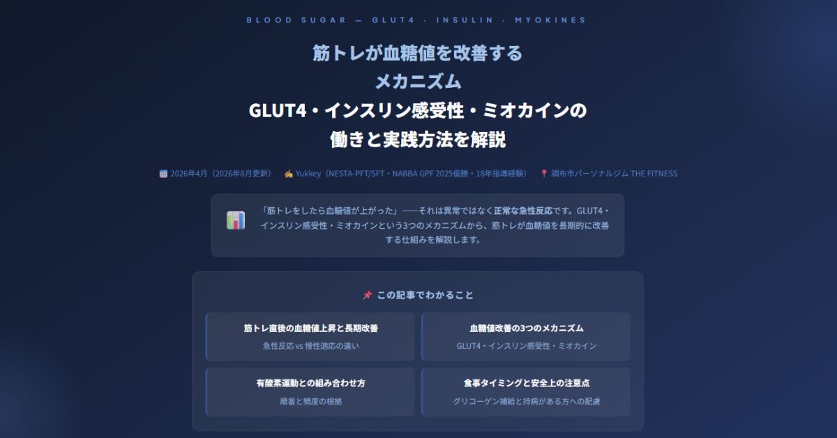 筋トレが血糖値を改善するメカニズム