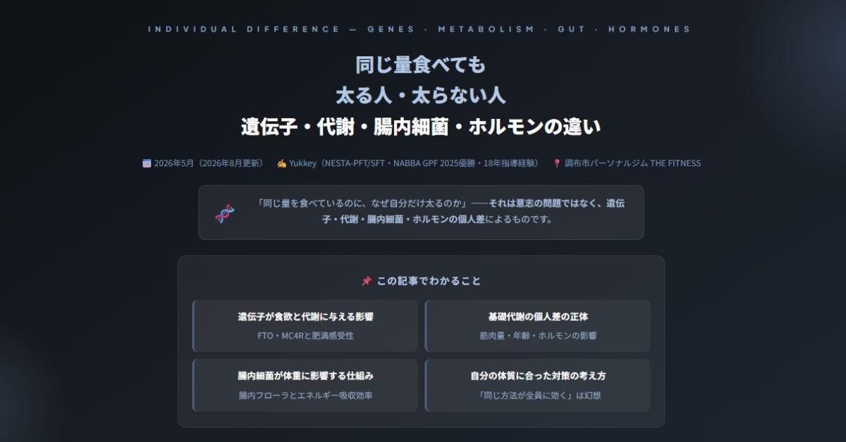 同じ量食べても太る人・太らない人