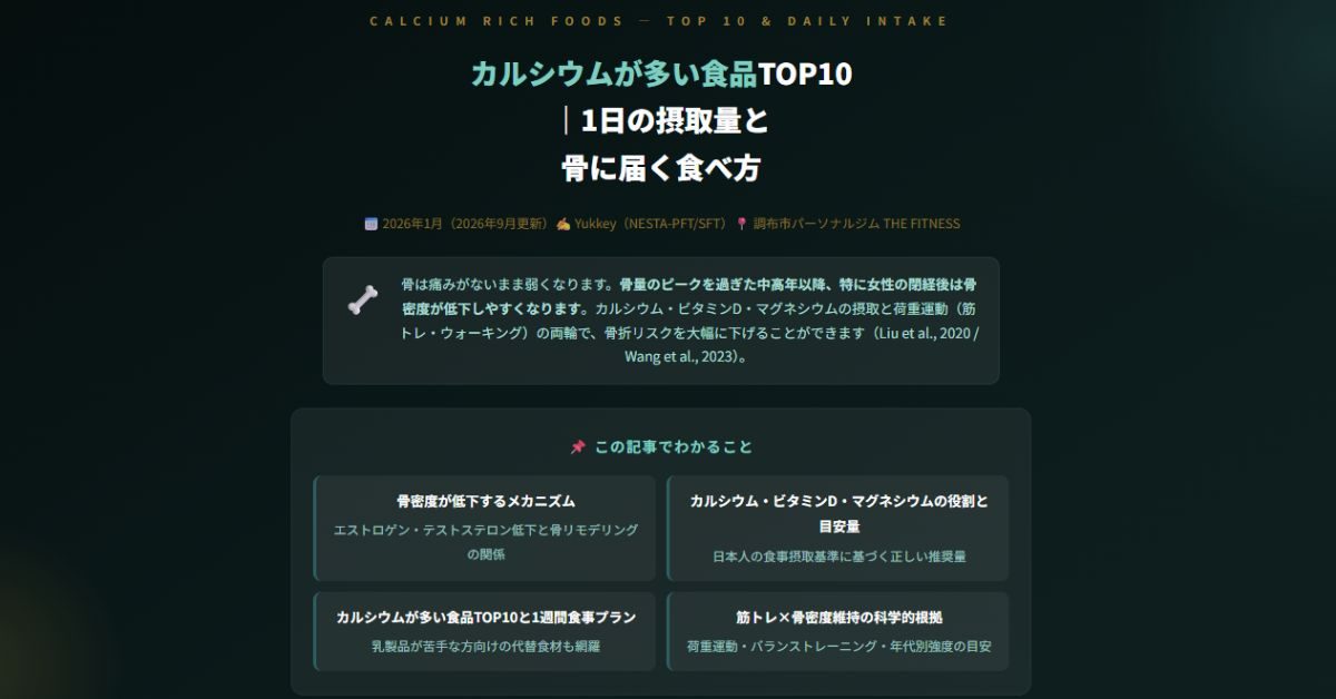 カルシウムが多い食品