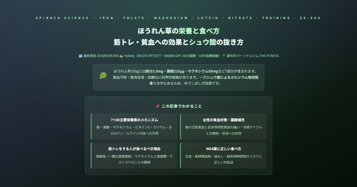 ほうれん草の栄養と食べ方
