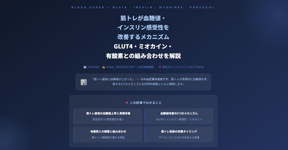 筋トレが血糖値・インスリン感受性を改善