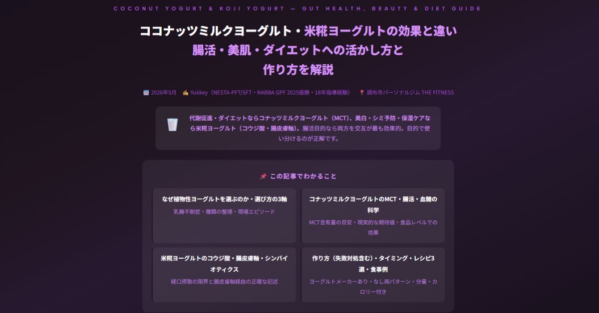 ココナッツミルクヨーグルト・米糀ヨーグルト
