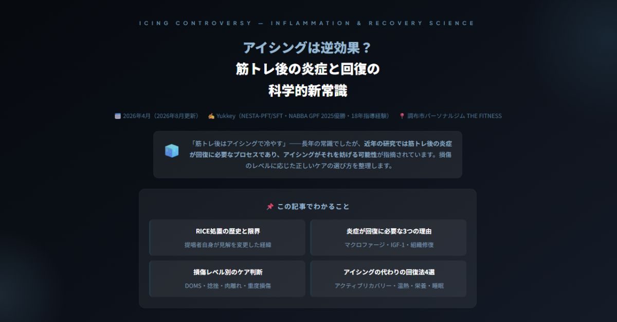 アイシングは逆効果？