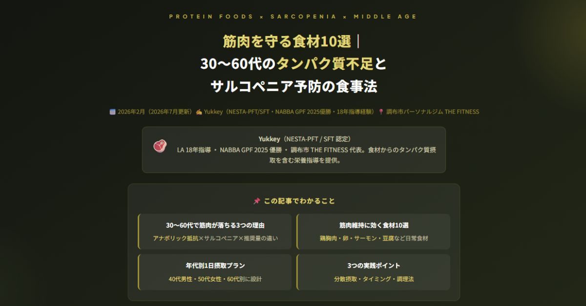 筋肉を守る食材10選